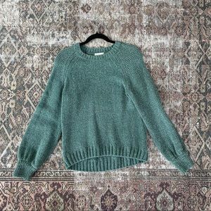 H&M Green and silver sweater